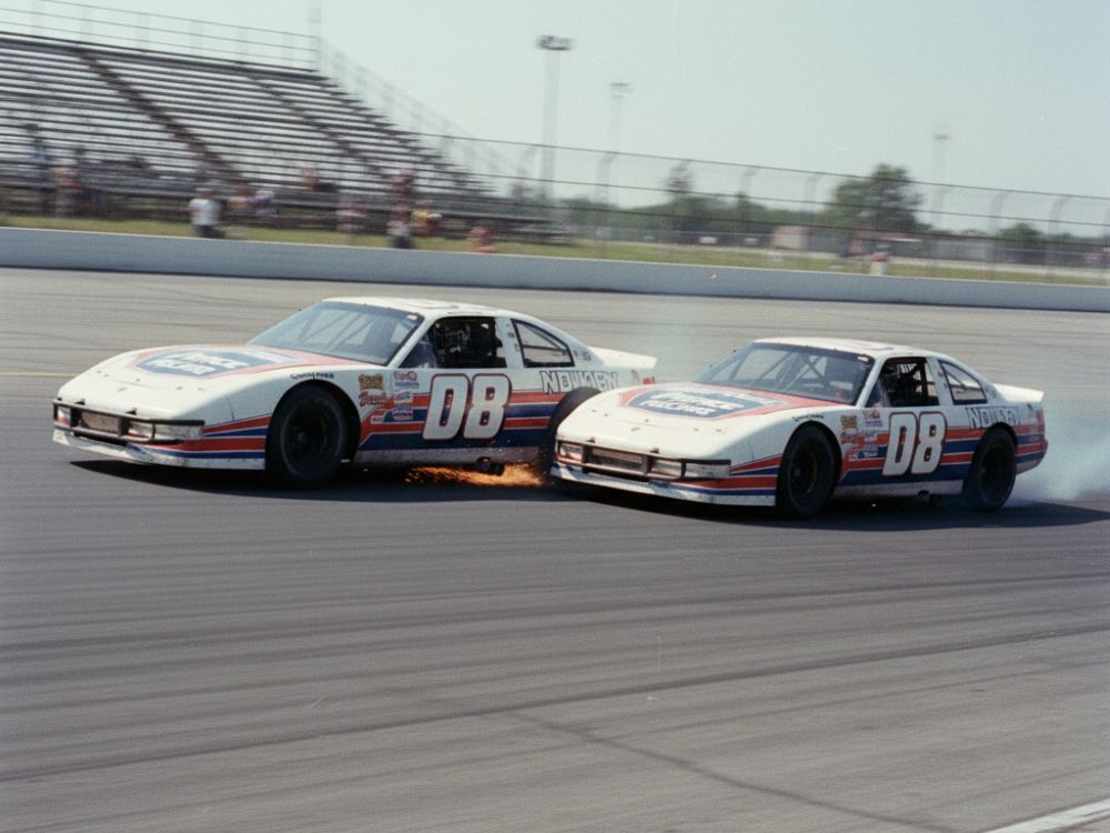 OSCAAR Open Wheeled Modified race cars competing closely on a short track