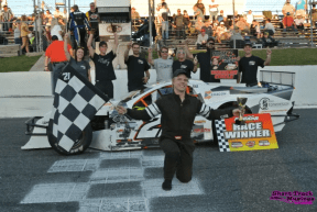 OSCAAR Outlaw Super Late Model race car driven by Ashley McCubbin at a short track